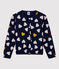 Cardigan en tubique matelassé enfant fille bleu SMOKING/blanc MULTICO